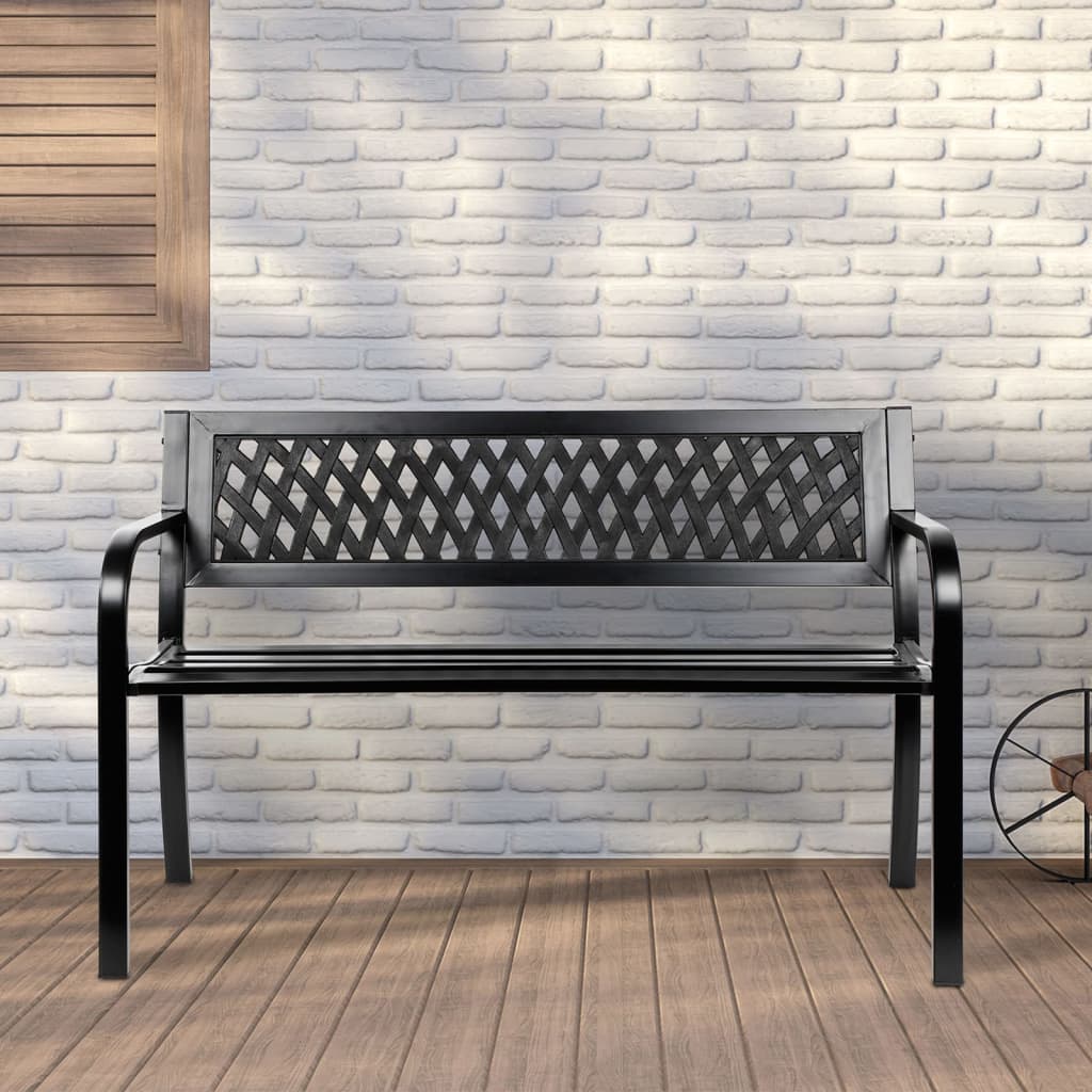 HI Garden Bench Steel Black