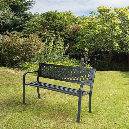 HI Garden Bench Steel Black