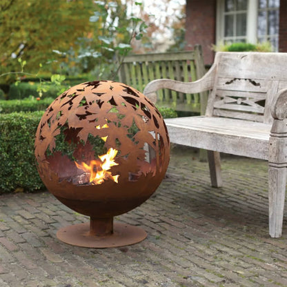 Esschert Design Fire Pit Laser Cut Leaves Rust FF293