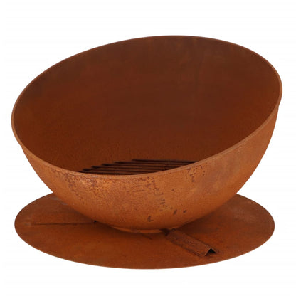 Esschert Design Fire Bowl Sloping On Disc Rust