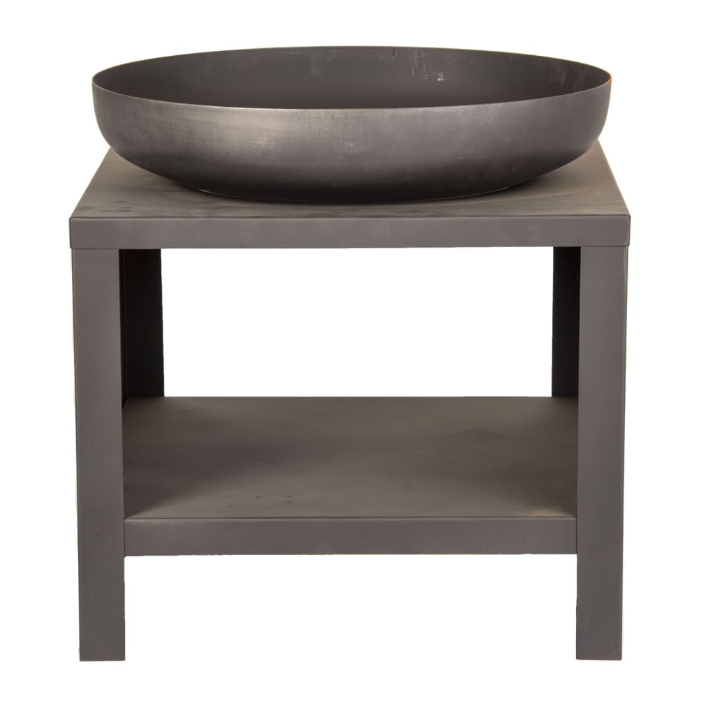 Esschert Design Fire Bowl with Wood Storage 62 cm Black