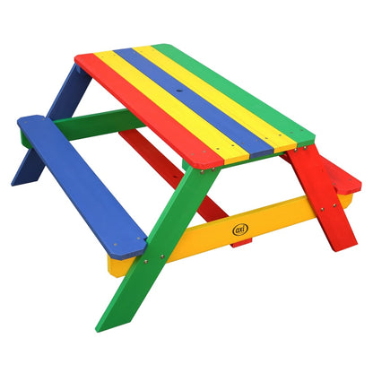 AXI Children Picnic Table Nick with Umbrella Rainbow