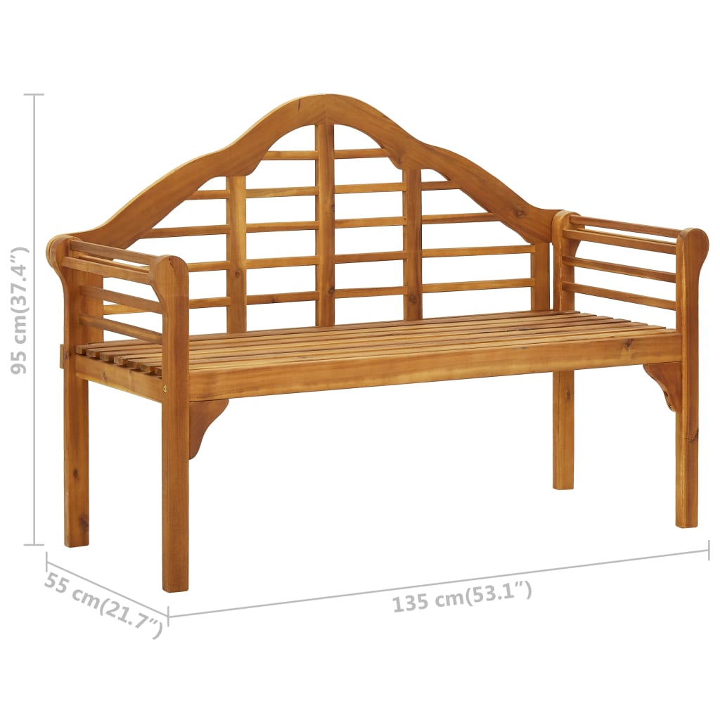 Garden Bench 135 cm Solid Acacia Wood