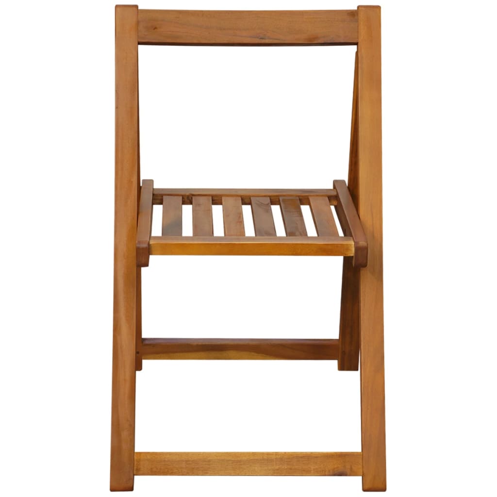 Folding Garden Chairs 2 pcs Solid Acacia Wood