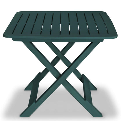 3 Piece Folding Bistro Set Plastic Green