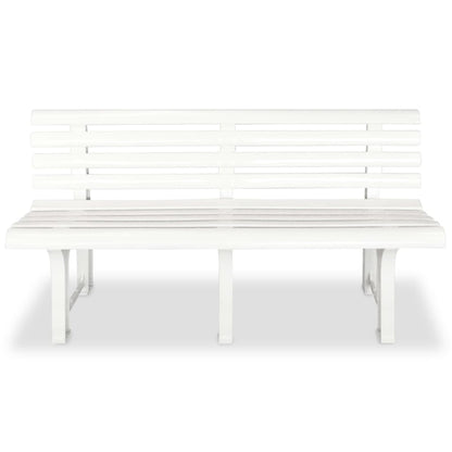 Garden Bench 145.5 cm Plastic White