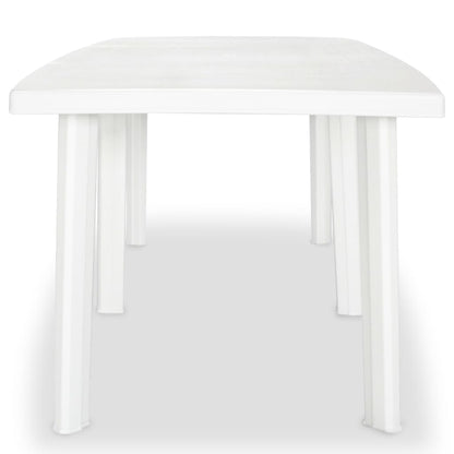 Garden Table White 210x96x72 cm Plastic