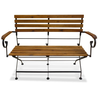 Folding Garden Bench 112 cm Solid Acacia Wood