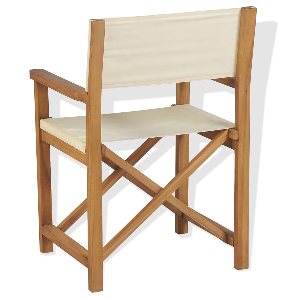 Folding Director's Chair Solid Teak Wood