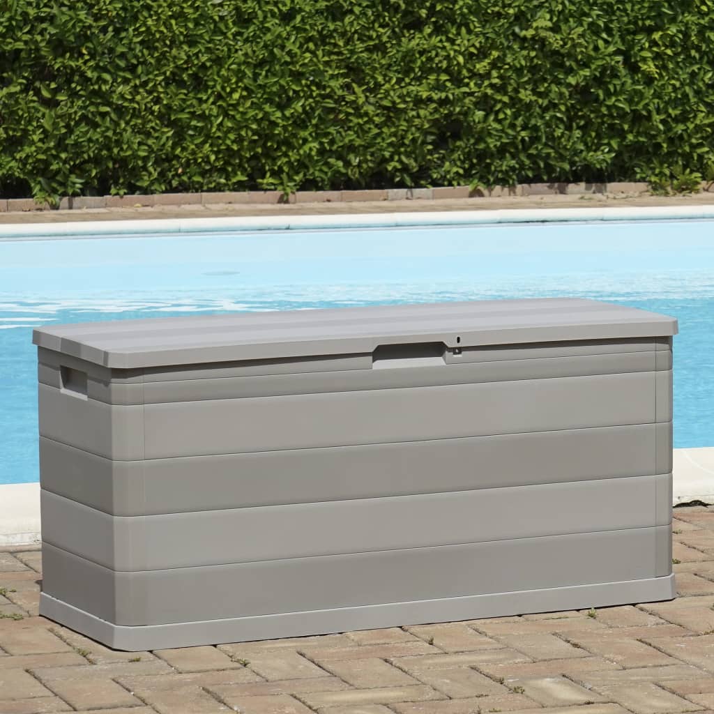 Garden Storage Box Grey 117x45x56 cm