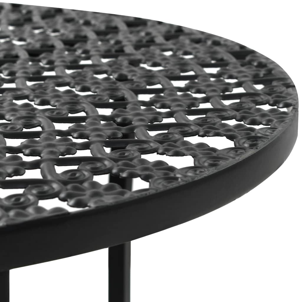 Bistro Table Black 40x70 cm Metal