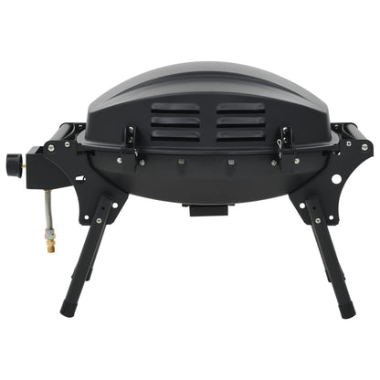 Portable Gas BBQ Grill with Cooking Zone Black