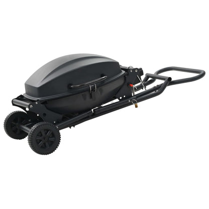 Portable Gas BBQ Grill with Cooking Zone Black