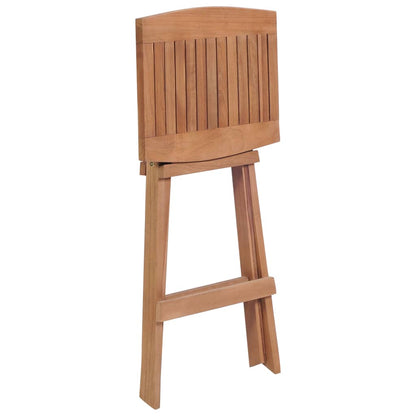 Folding Bar Stools 2 pcs Solid Teak Wood