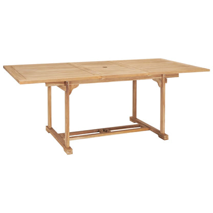 Extending Garden Table 150-200x100x75 cm Solid Teak Wood