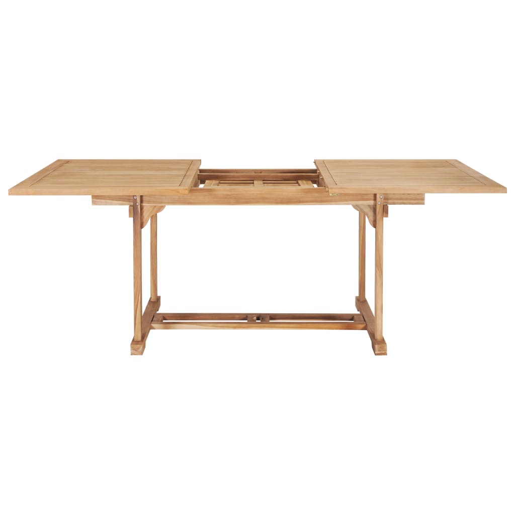 Extending Garden Table 150-200x100x75 cm Solid Teak Wood