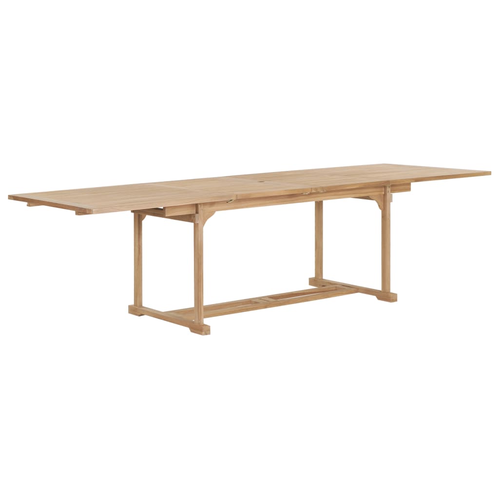 Extending Garden Table 180-280x100x75 cm Solid Teak Wood