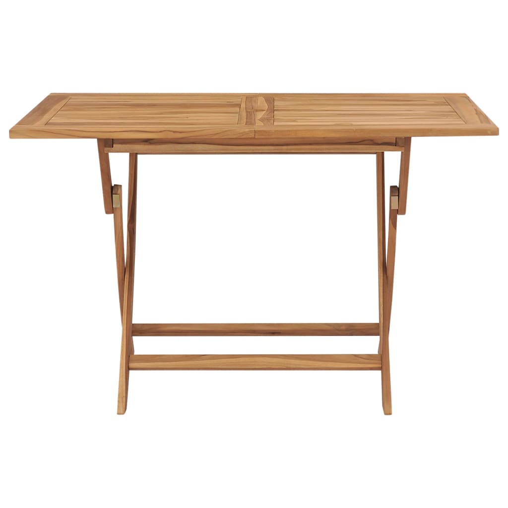 Folding Garden Table 120x70x75 cm Solid Teak Wood