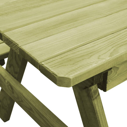 Children's Picnic Table with Benches 90x90x58 cm Impregnated Pinewood