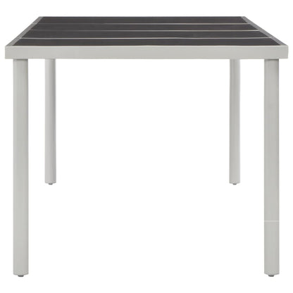 Garden Table Black 220x90x74.5 cm Steel