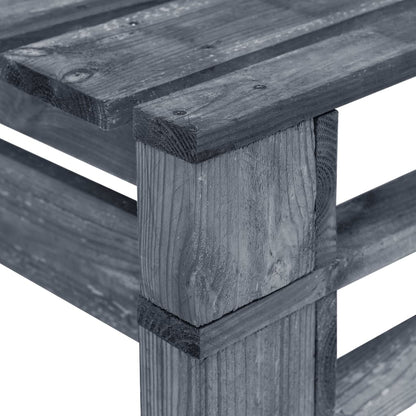 Garden Pallet Bench Wood Grey