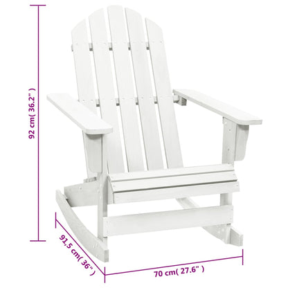 Garden Rocking Chair Wood White