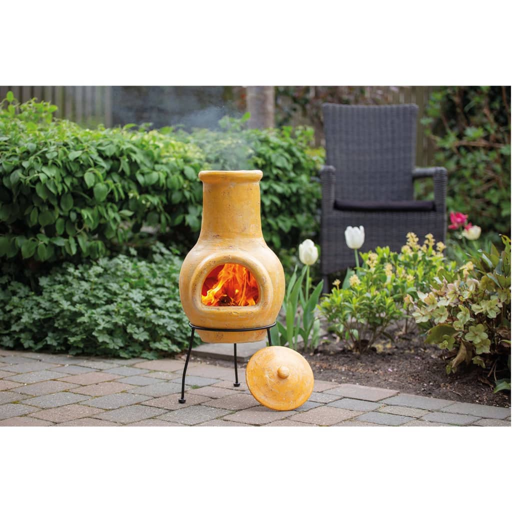 RedFire Fireplace Tampico Yellow 31x31x68 cm Clay