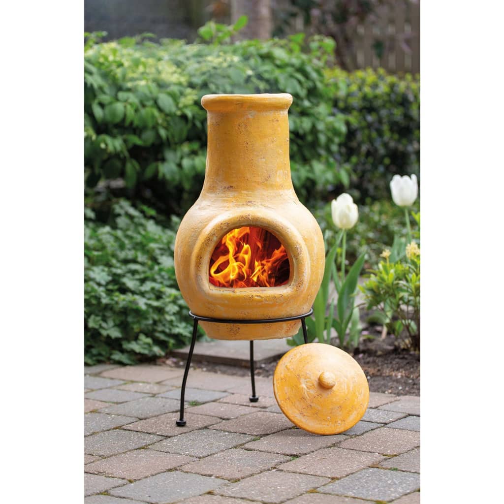 RedFire Fireplace Tampico Yellow 31x31x68 cm Clay