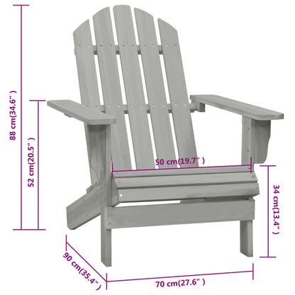 Garden Chair Wood Grey