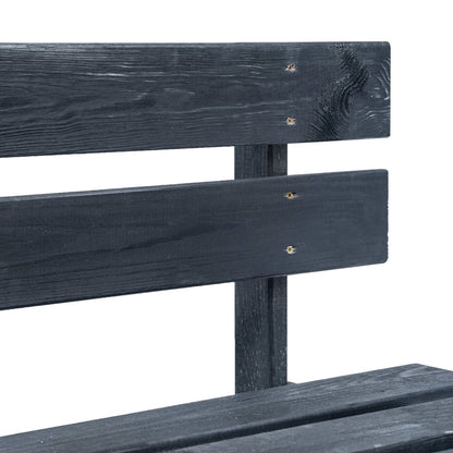 Garden Pallet Bench Wood Black