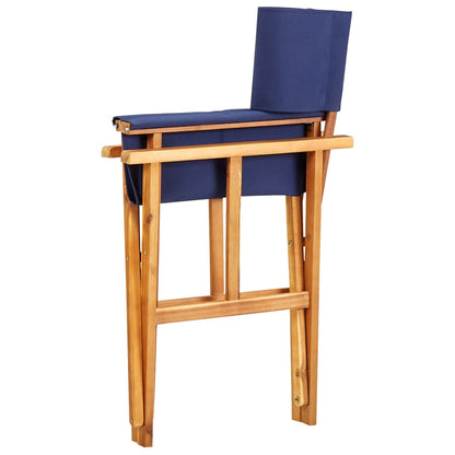 Director's Chair Solid Acacia Wood Blue