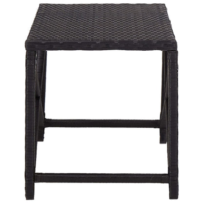 Garden Bench 80 cm Poly Rattan Black