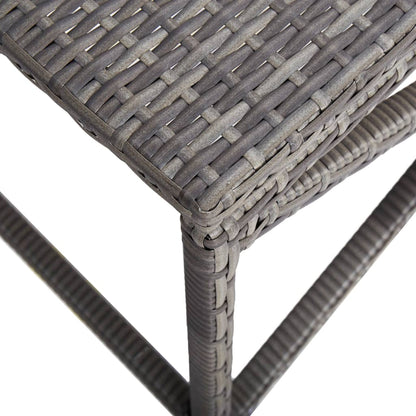 Garden Bench 80 cm Poly Rattan Grey