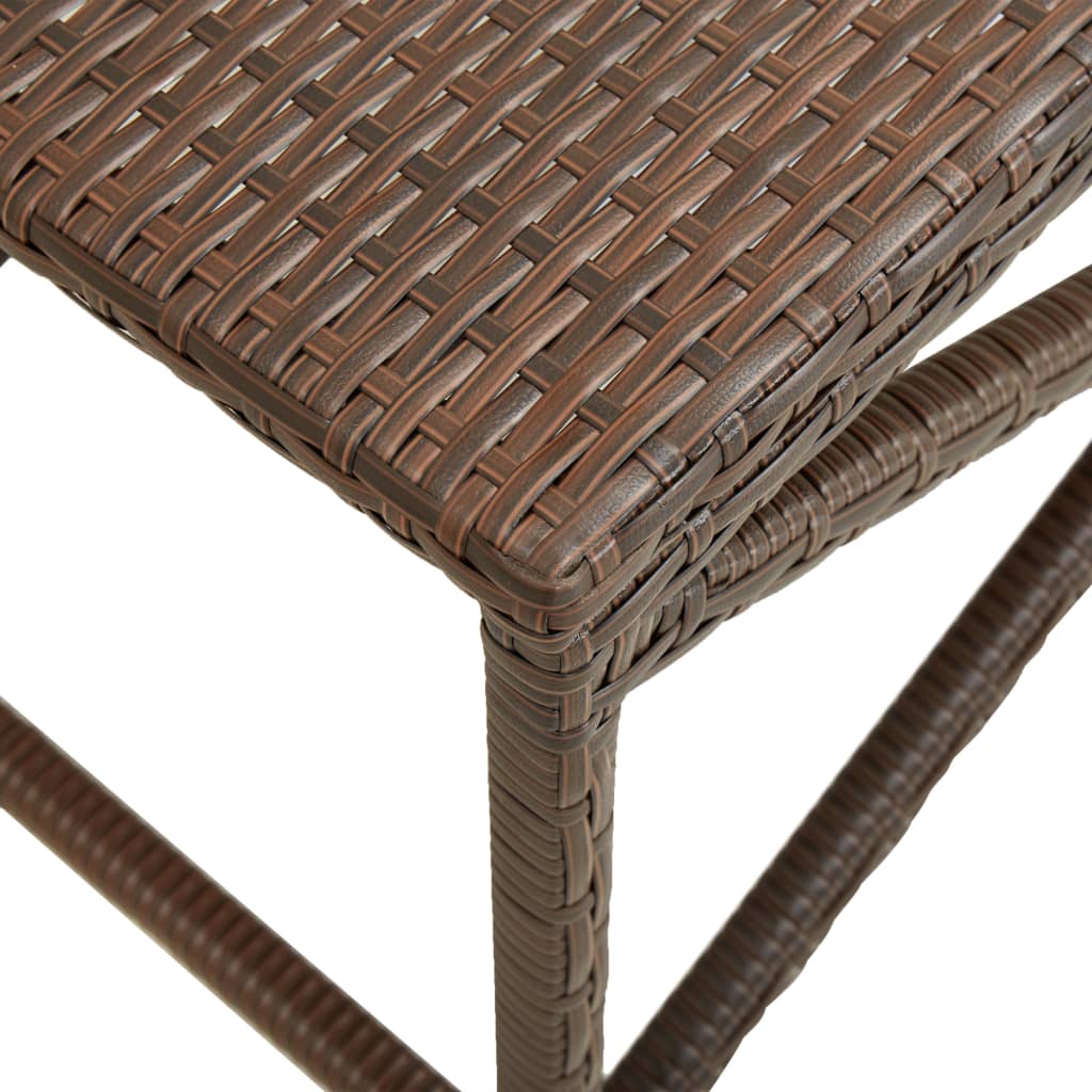 Garden Bench 120 cm Poly Rattan Brown