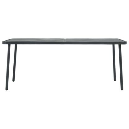 Garden Table Dark Grey 180x83x72 cm Steel