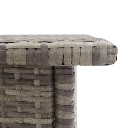 Tea Table Grey 50x50x47 cm Poly Rattan