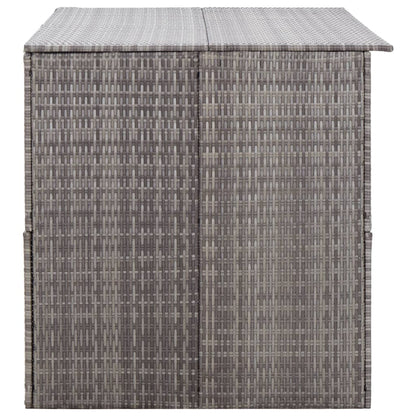 Garden Storage Box Grey 150x100x100 cm Poly Rattan