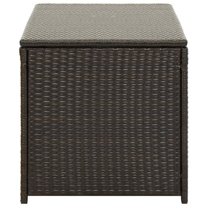 Garden Storage Box Poly Rattan 100x50x50 cm Brown