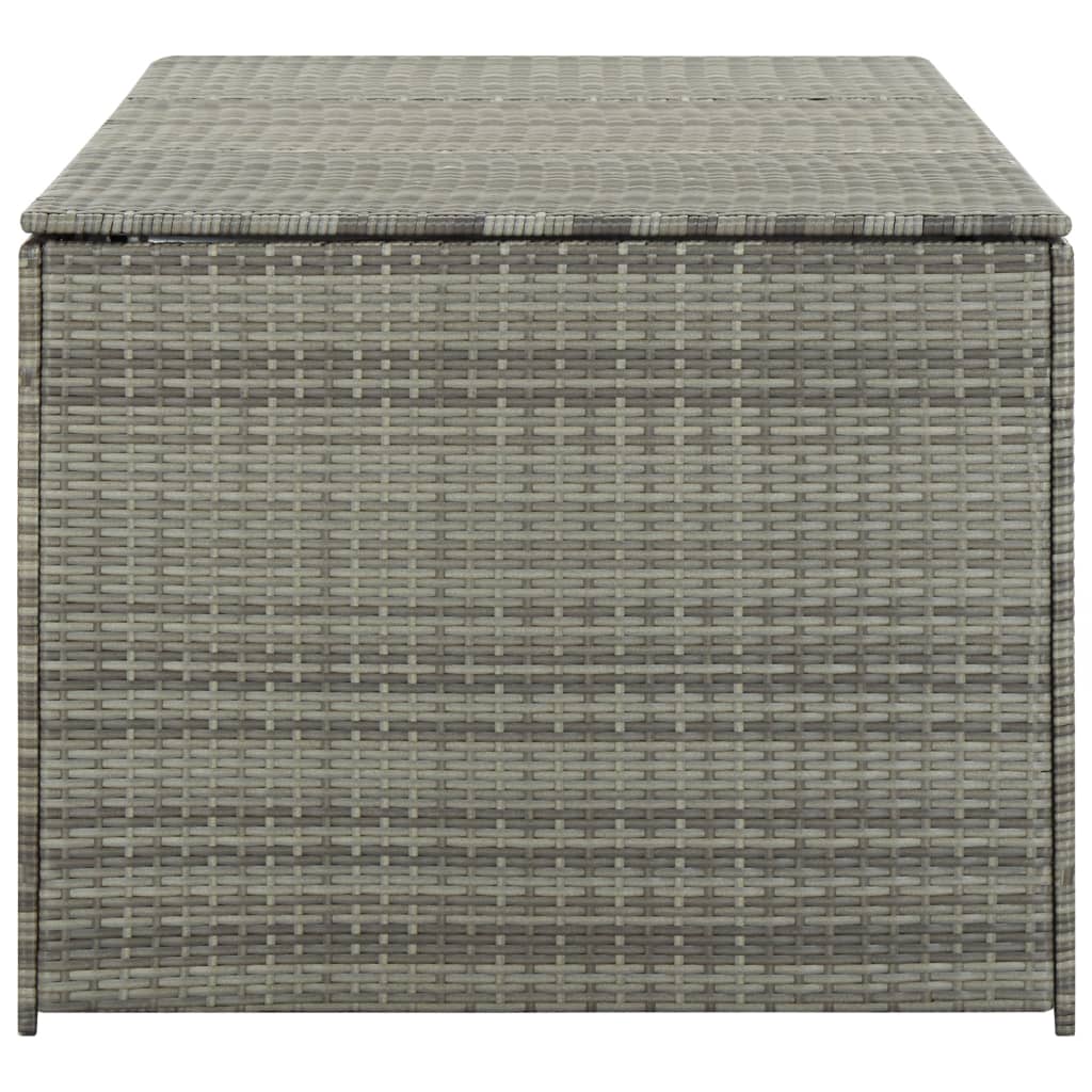 Garden Storage Box Poly Rattan 180x90x70 cm Grey