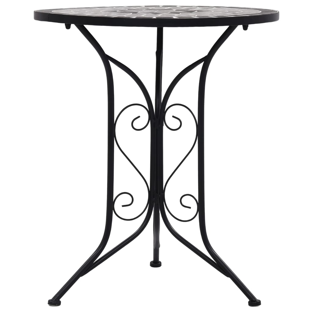 Mosaic Bistro Table Grey 61cm Ceramic