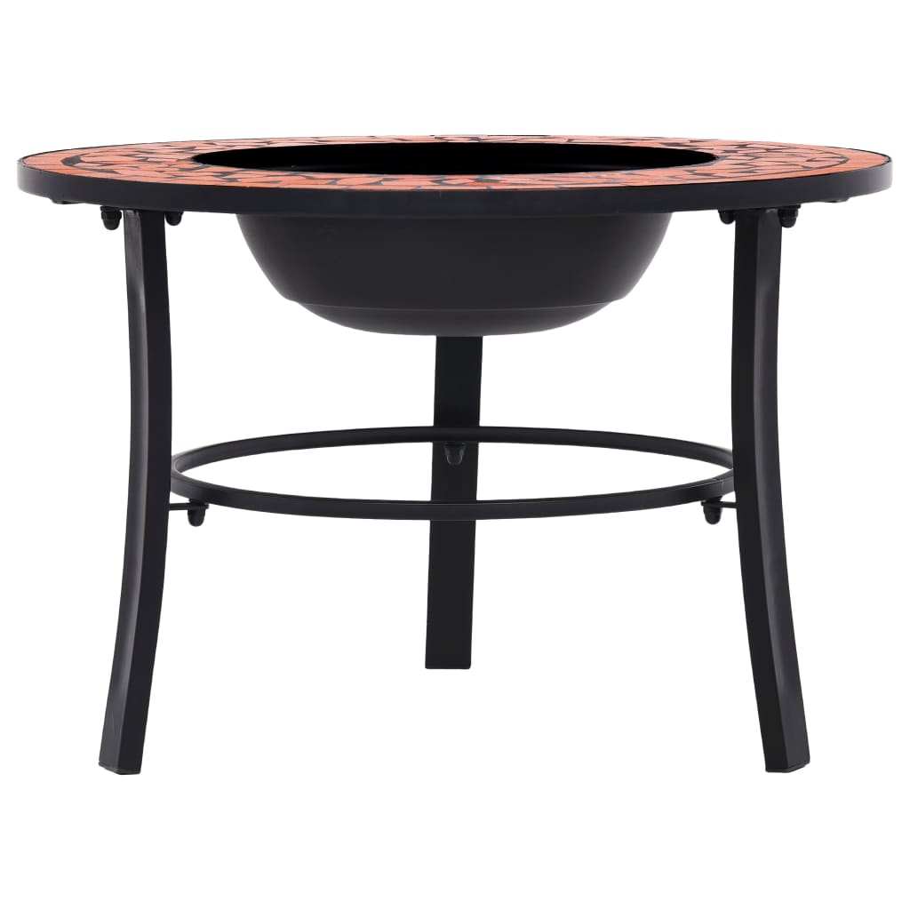 Mosaic Fire Pit Terracotta 68cm Ceramic