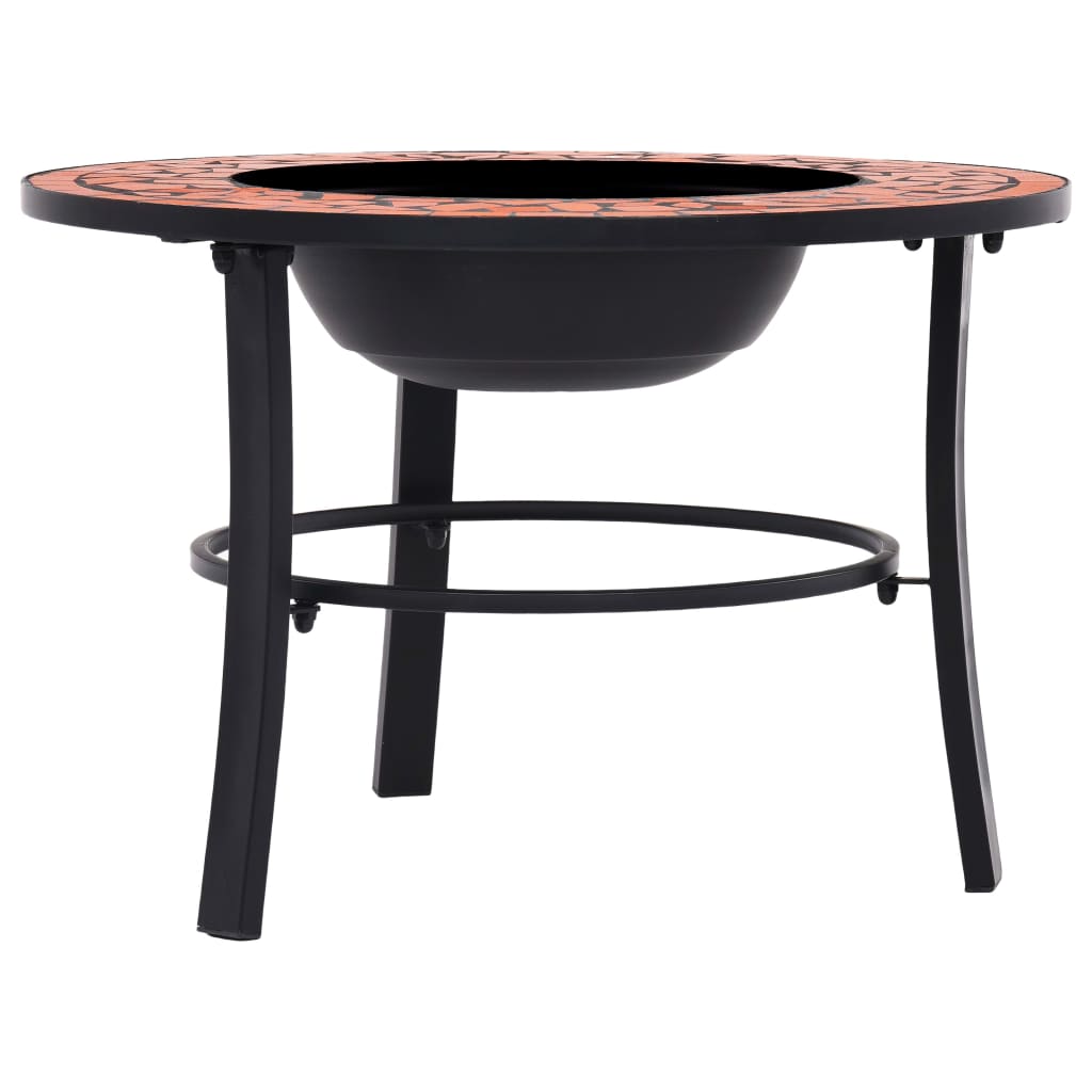 Mosaic Fire Pit Terracotta 68cm Ceramic