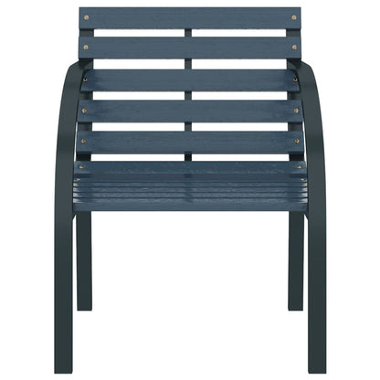 Garden Chairs 2 pcs Grey Wood