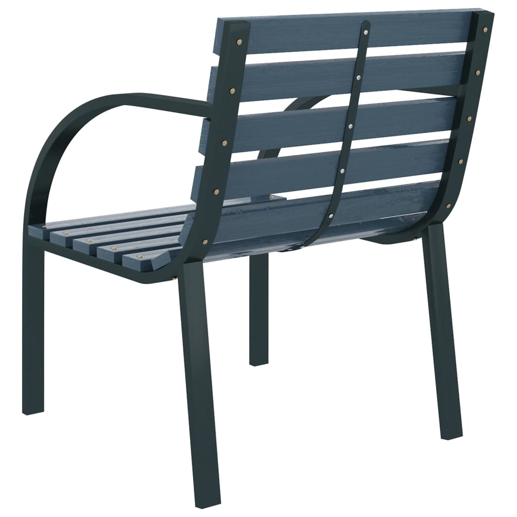 Garden Chairs 2 pcs Grey Wood