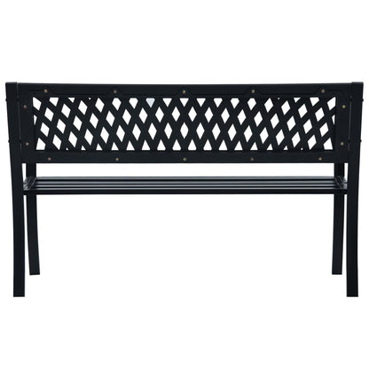 Garden Bench 125 cm Black Steel