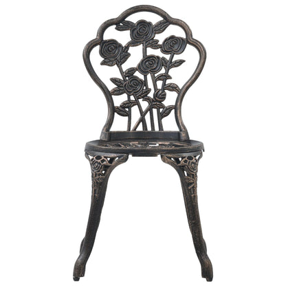 Bistro Chairs 2 pcs Bronze Cast Aluminium