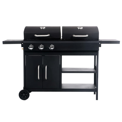 Gas Charcoal Combo Grill with 3 Burners