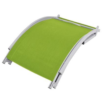 Folding Sun Loungers 2 pcs Green Textilene