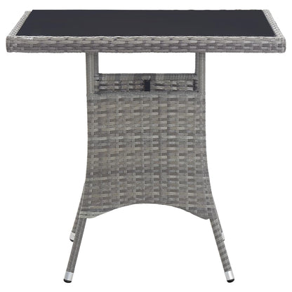 Garden Table Anthracite 80x80x74 cm Poly Rattan