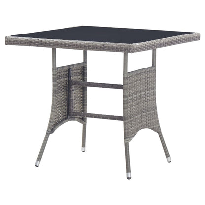 Garden Table Anthracite 80x80x74 cm Poly Rattan